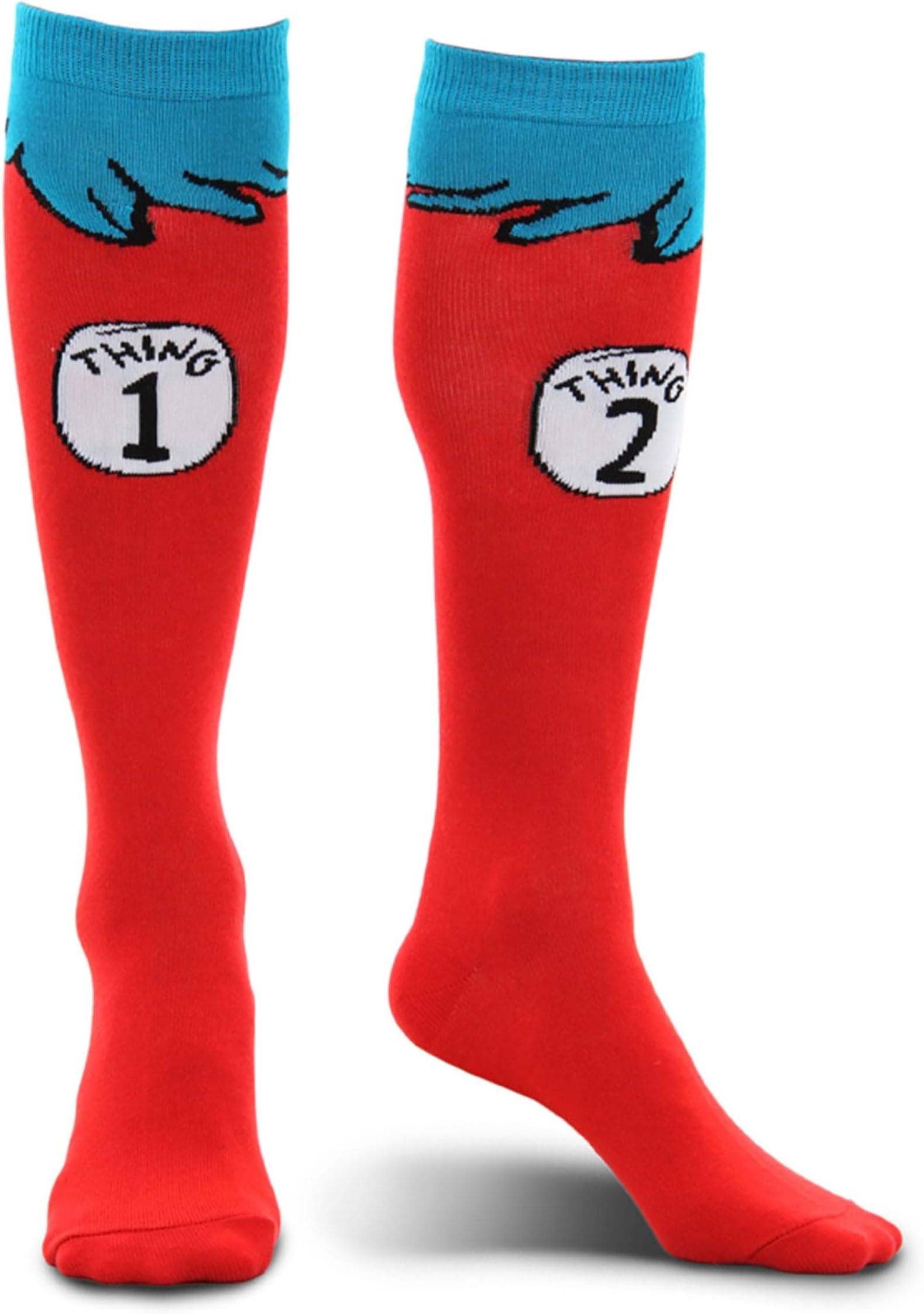 Dr. Seuss Thing 1 & Thing 2 Costume Socks for Adults