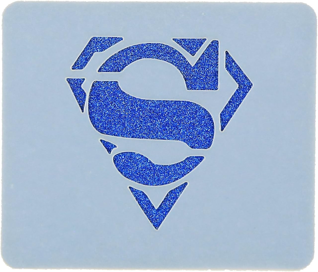 Superman Logo Face Painting Crafting Card Making Stencil 7cm x 6cm 190micron Washable Reusable Mylar