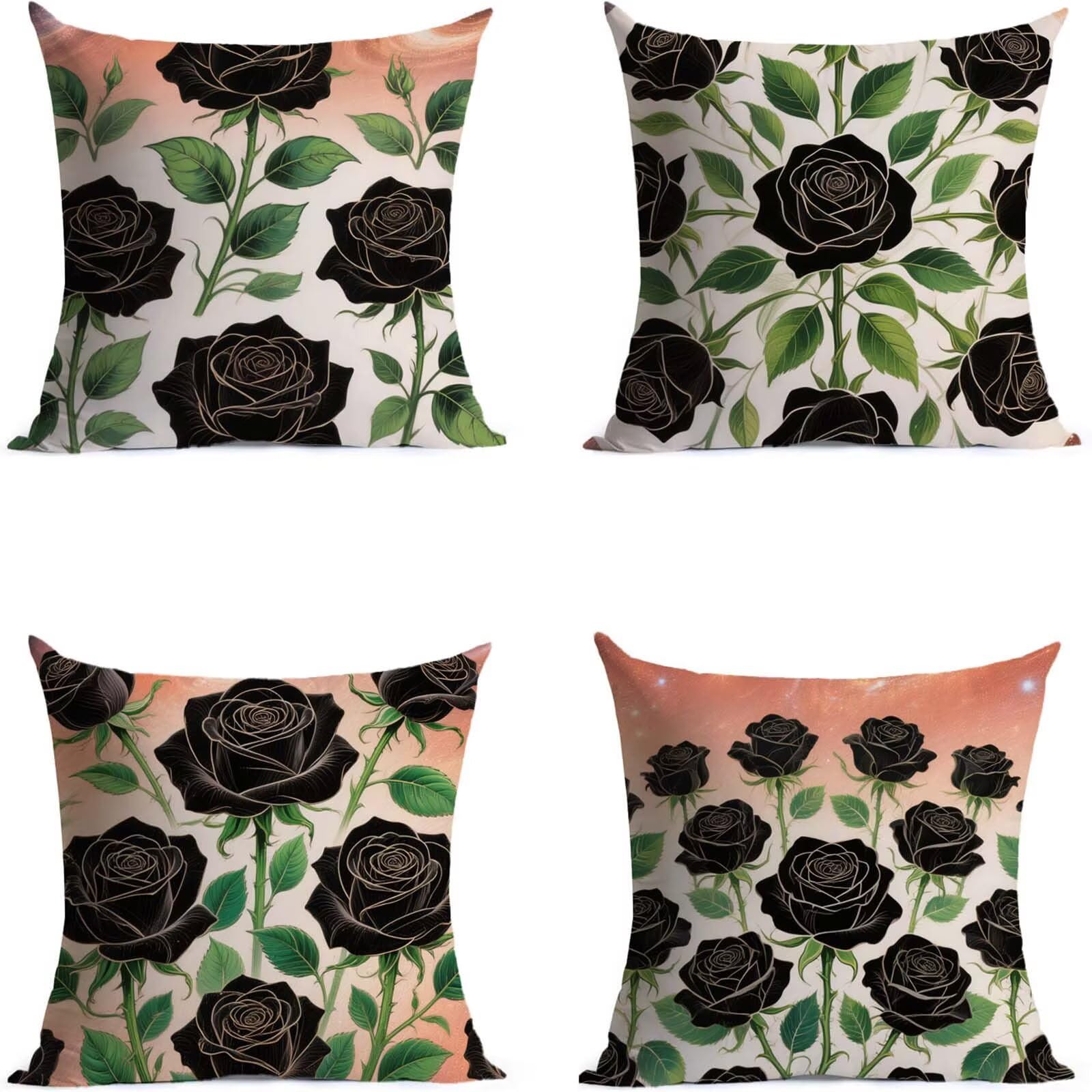 Kopfkissenbezug Black and Green Outdoor 50x50cm Kissenbezug THDZ-2030