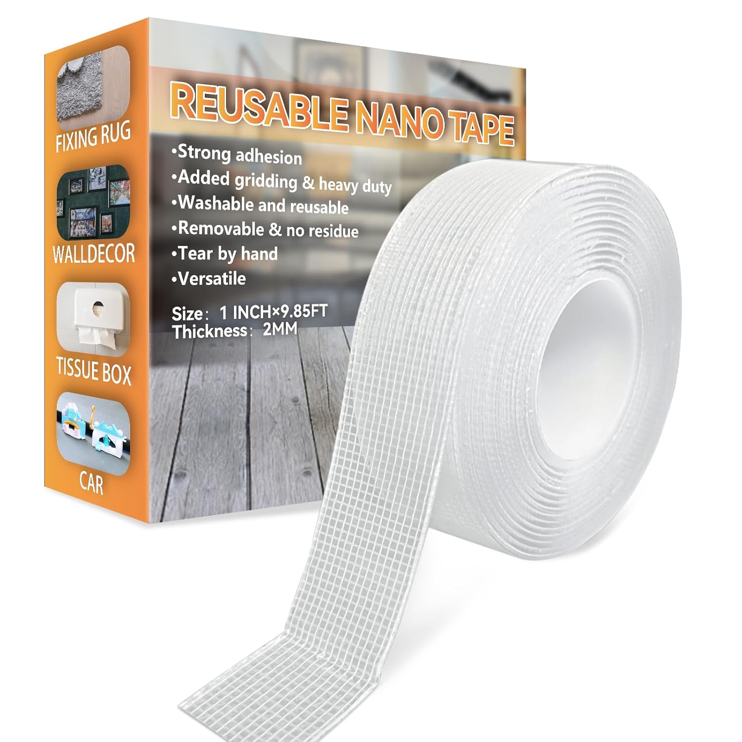 Birllaid Nano Double Sided Adhesive Tape Heavy Duty,Strong