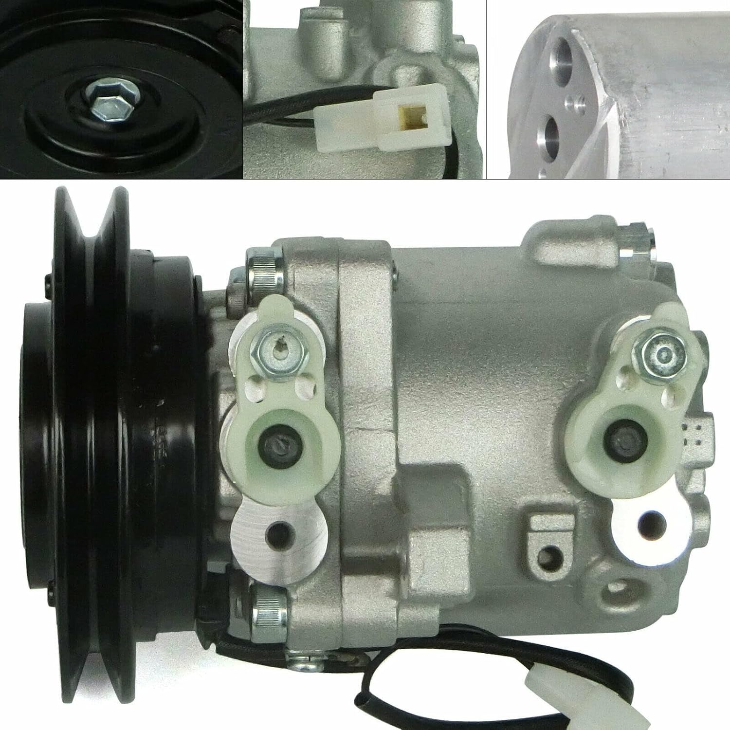 SV07E A/C Air Conditioning Compressor with Clutch Intended for KUBOTA M108S M5040 M8540 M7040 M9540