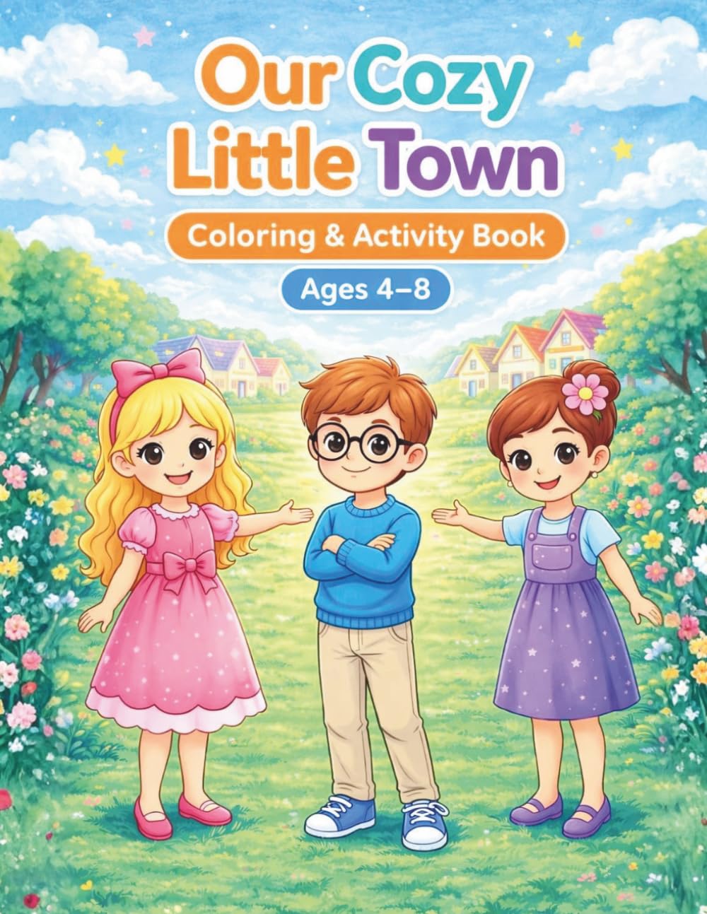 Our Cozy Little Town: Coloring & Activity Book for Kids Ages 4–8