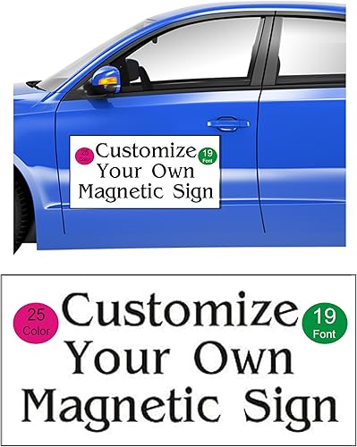 Miniatura 4 de 2 letreros magnéticos personalizados de 12 x 18 pulgadas a todo color para negocios y publicidad, imanes de vinilo personalizados de 30 mil para