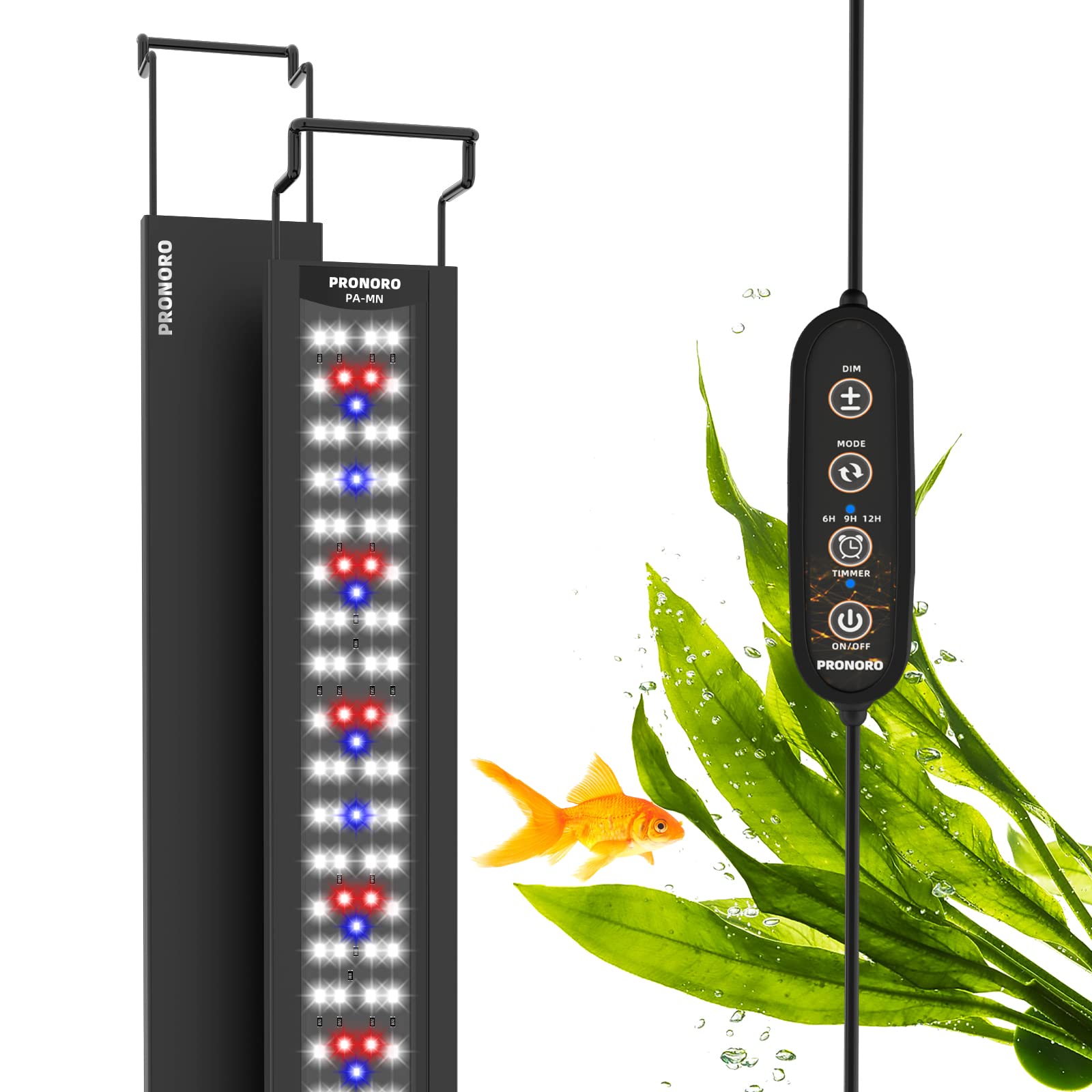 Aquarium Light, LED Full Spectrum Freshwater Aquarium Lights, Daylight/Moonlight Mode and stepless dimmable, Fish Tank Light with 6h/9h/12h Timer and Auto ON/Off (G 30-35 in)