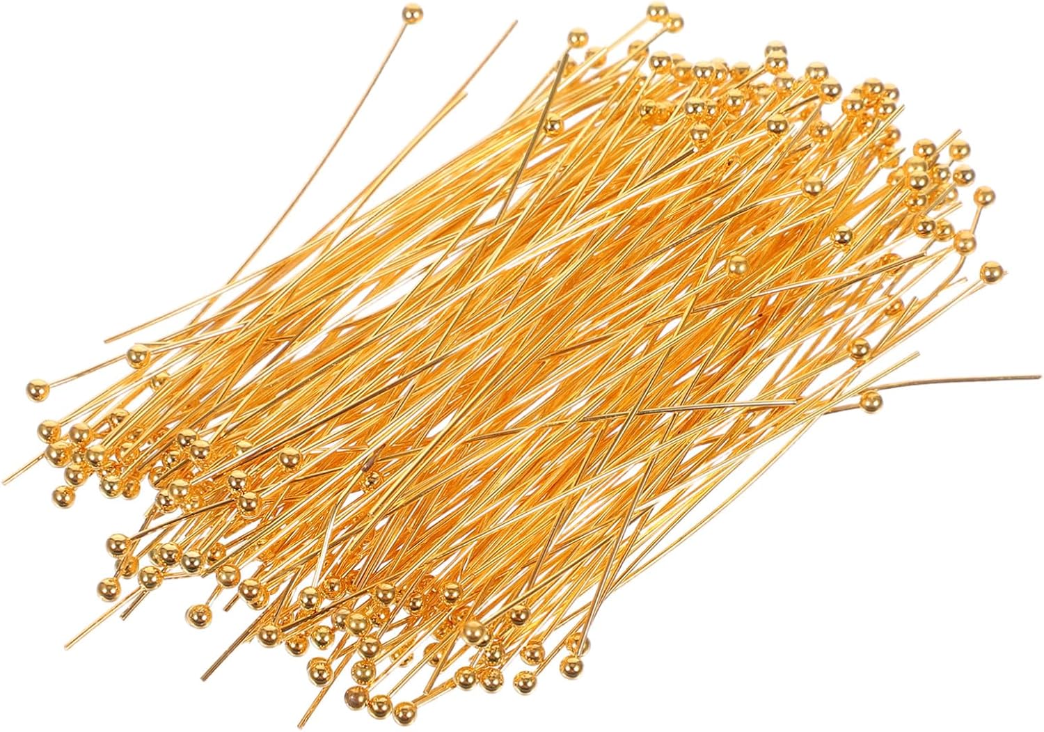 STOBAZA 200pcs Copper Ball Head Pins Jewelry Making Accessories for DIY Necklace Earring Bracelet Craft Supplies Tarnish-Resistant Round Head Design for Beading and Handmade Jewelry