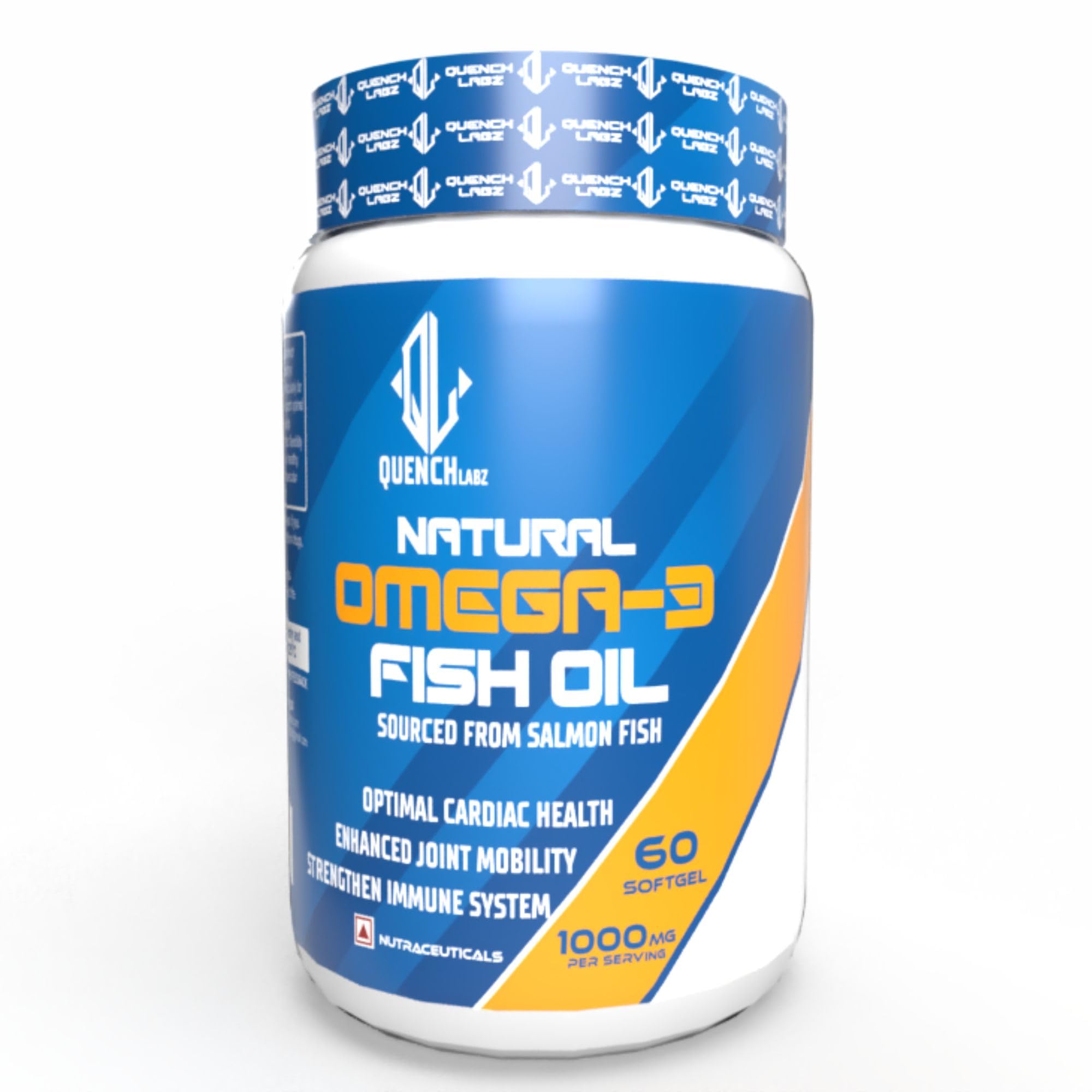 QuenchLabz Fish Oil Softgel For Men And Women, 60 Omega 3 Fish Oil Capsules (1000mg Omega 3 with 180 mg EPA & 120 mg DHA), for Brain, Heart, Eyes, and Joints Health (B0CBF56GLN) Amazon Price History, Amazon Price Tracker