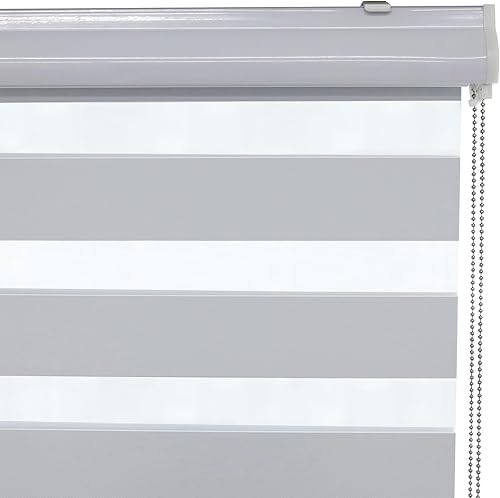 Miniatura 4 de SHECUTE Persianas de cebra para ventanas 58 x 72 pulgadas persianas enrollables de cebra con cadena persianas para Ventanas Modernas filtrantes de