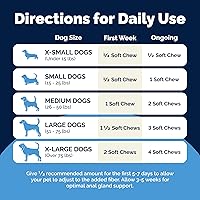 Vista 7 de Vetnique Glandex - Golosinas masticables suaves para glándula anal con calabaza para perros, enzimas digestivas, suplemento de fibra probiótica