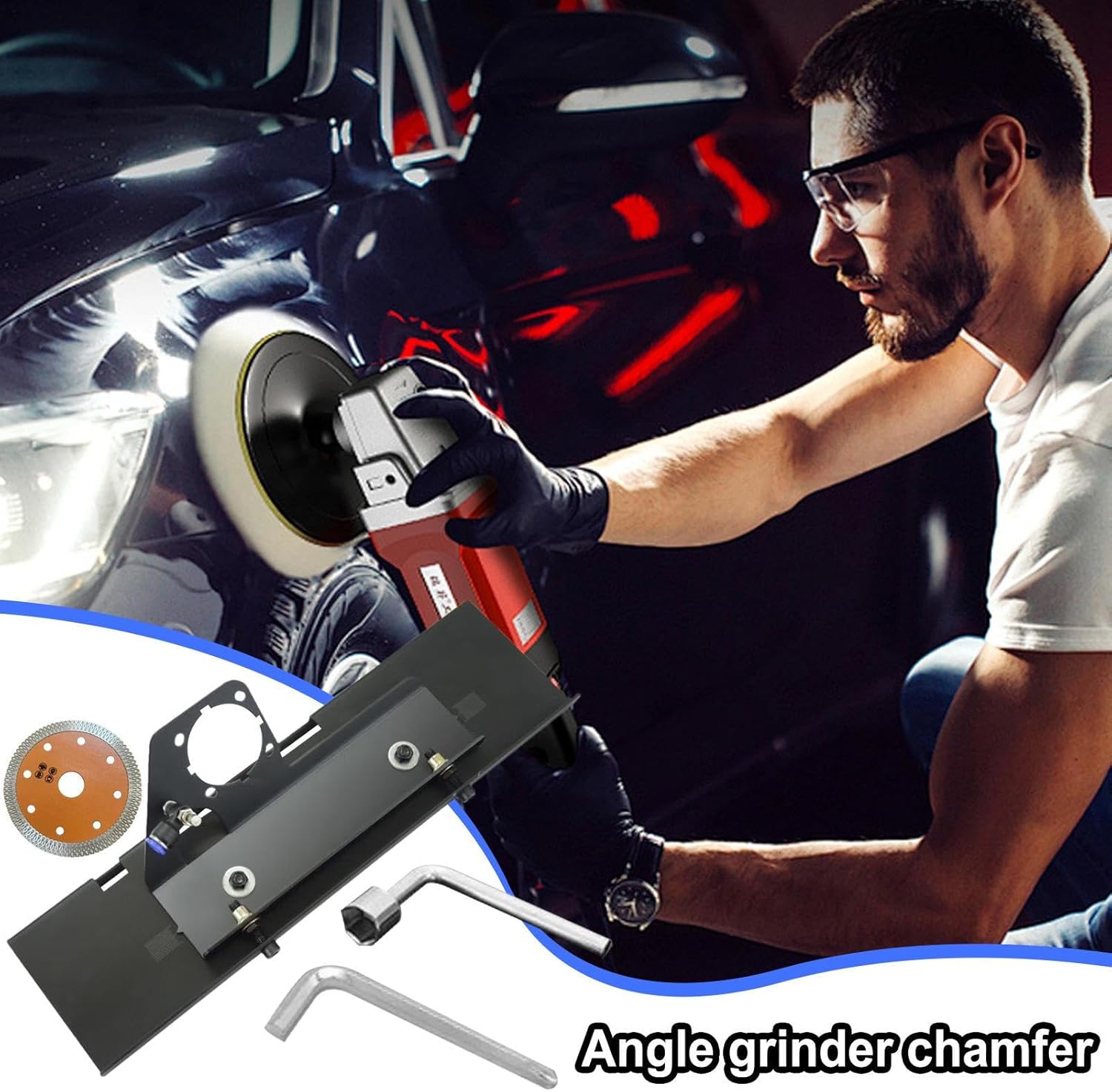 Tile Cutter Tool | Adjustable Stand to 45 Degrees | Beveling Machine With Dust Removal For Marble, for Ceramic Stone Marble Home Workshop Construction Beginner