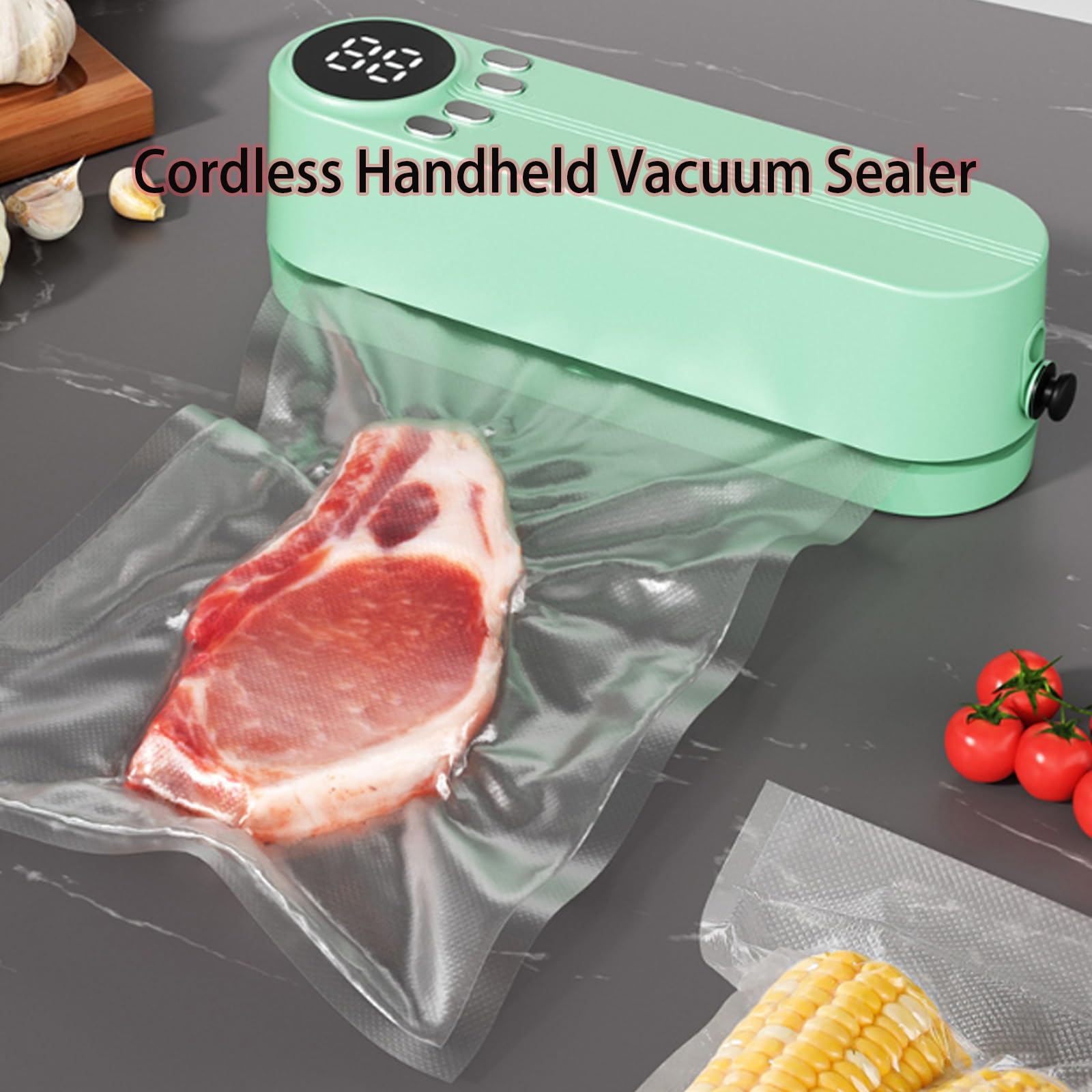 Selladora al vacío inalámbrica de mano, minimáquina 3 en 1, recargable, for almacenar alimentos, prensadora portátil for bolsas de papas fritas, selladora térmica for refrigerios, bomba de inflado.(Be