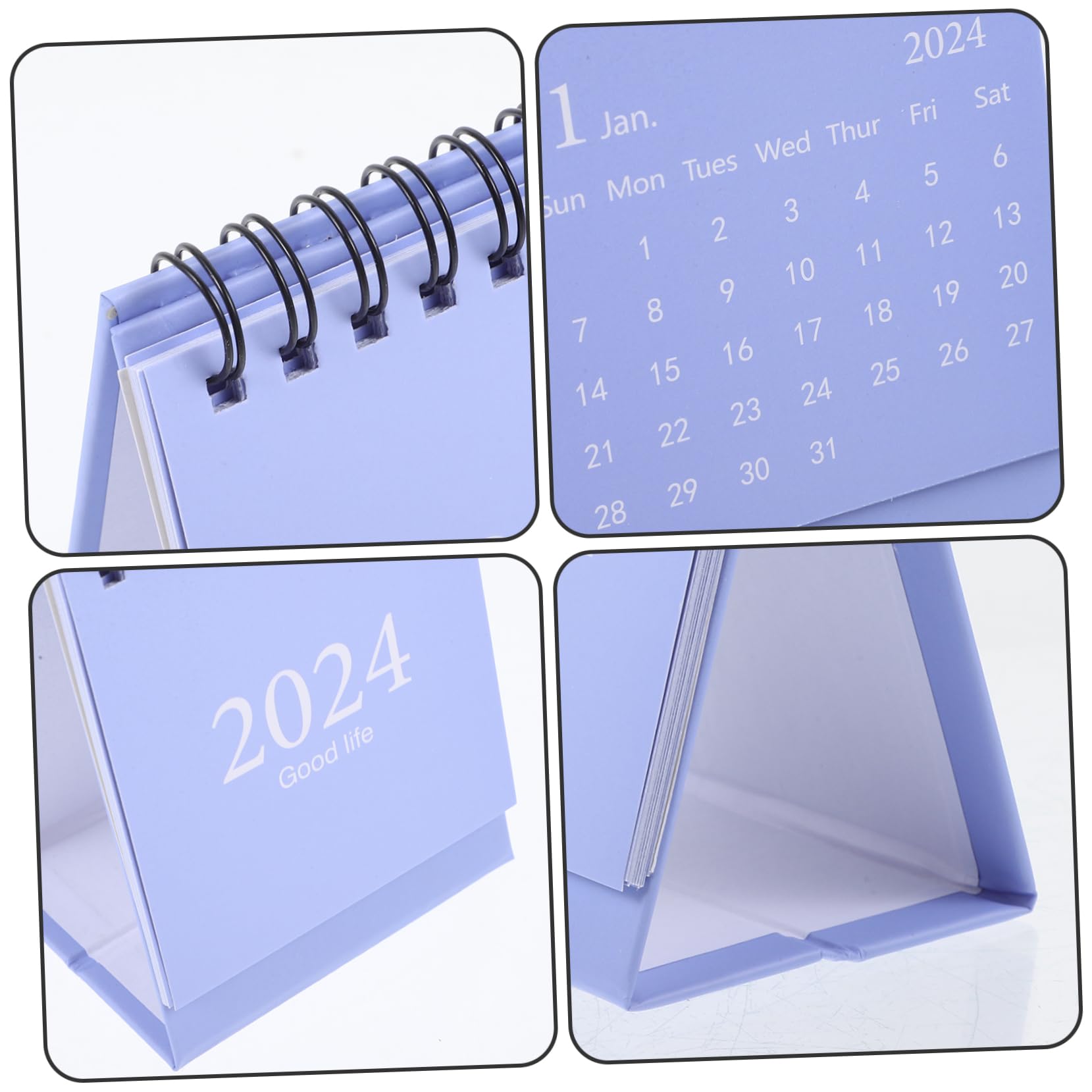 NUOBESTY 5 Set Di Calendario Da Tavolo 2024 Sopra La Decorazione Del Desktop Calendario Mensile Per Promemoria Per Casa E Ufficio 2 Pezzi * 5