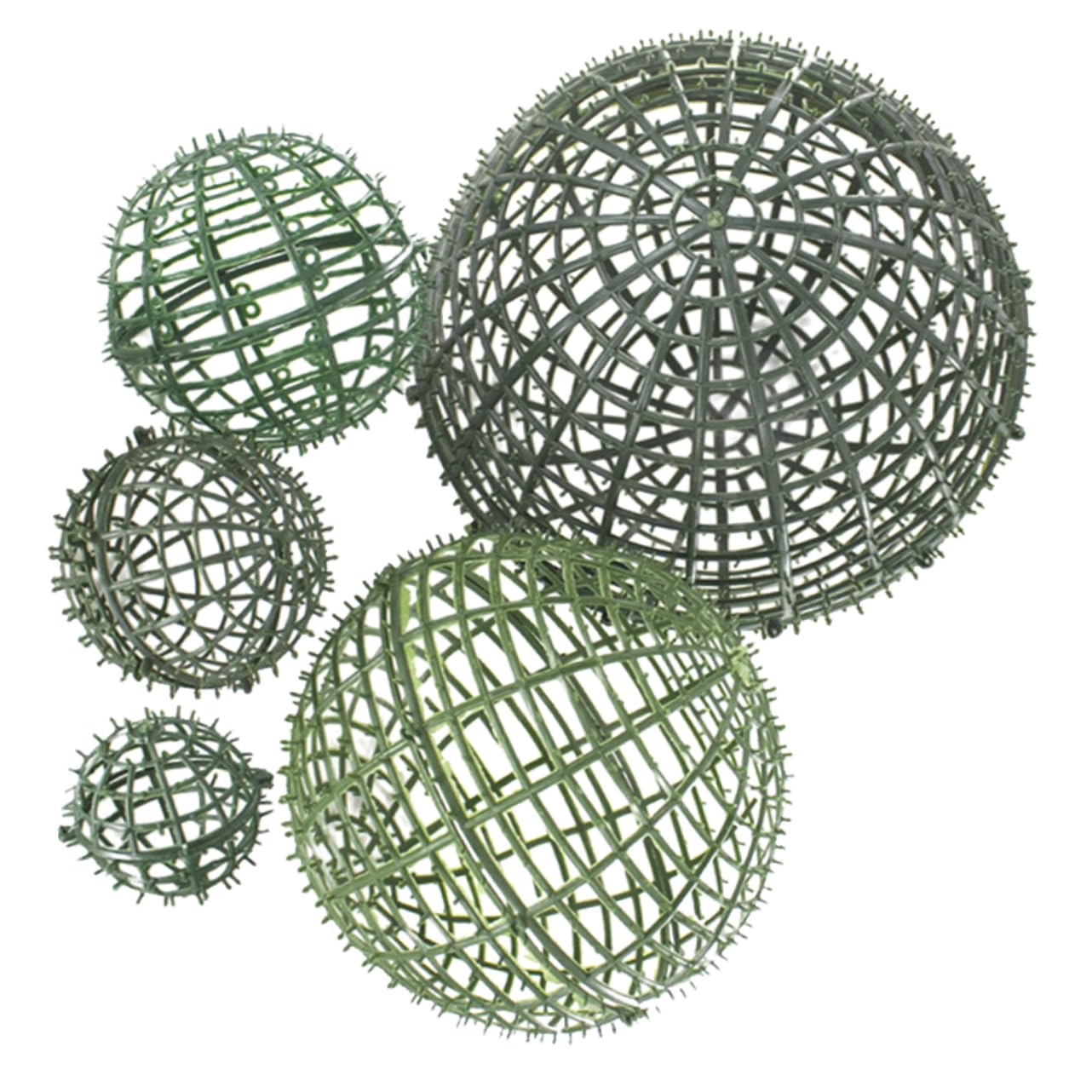 HOMSFOU Blumenarrangement Ball Innendeckel 25X25X25Cm Kunststoff Stützkäfig Für Deko Blumen Kugelrahmen Zimmerpflanzen Pflanzenstützen