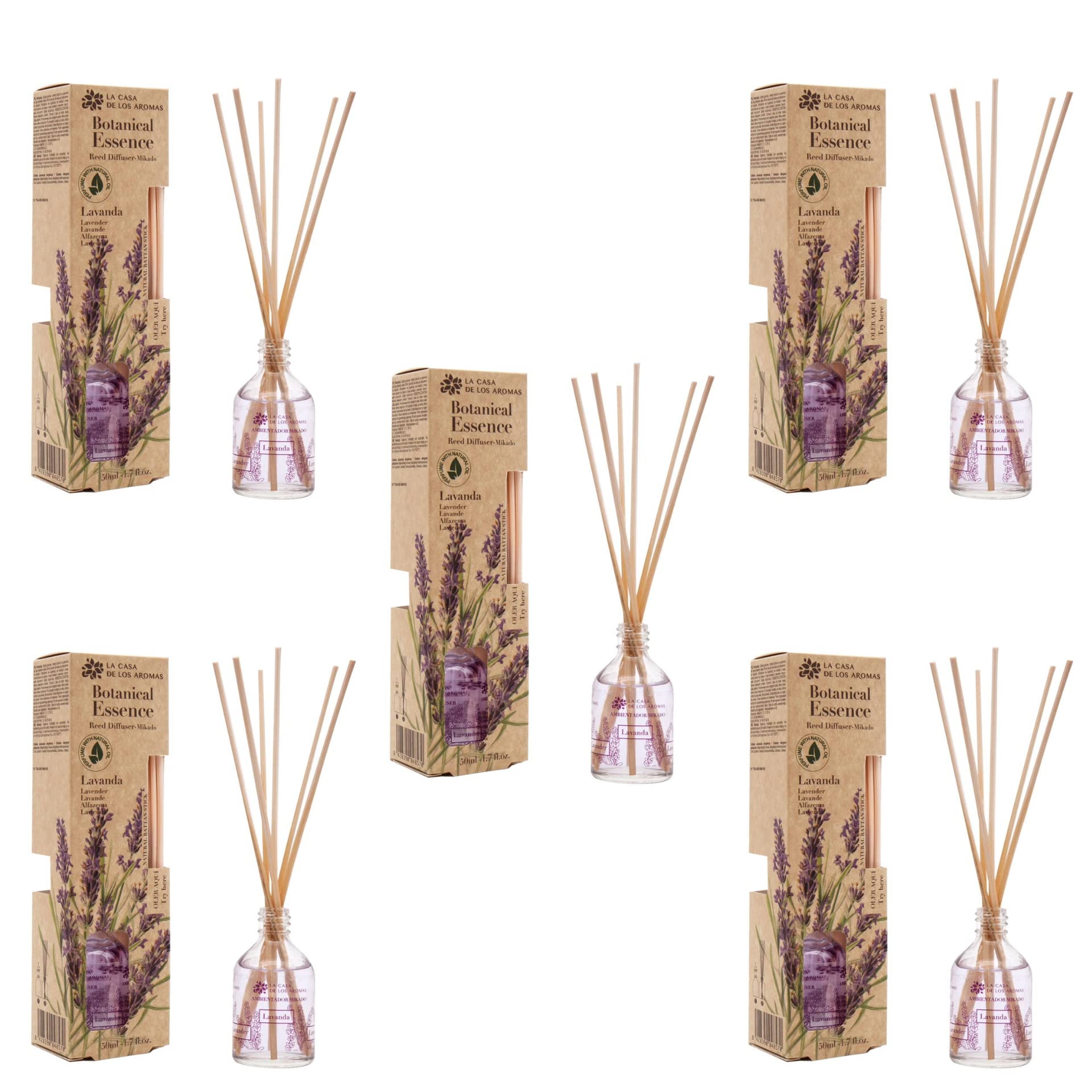 BricoLoco.com. Mikado diffusore 50ml aroma lavanda, più comodo e sicuro delle candele. Deodorante per casa, casa, camera. Pulizia (5)