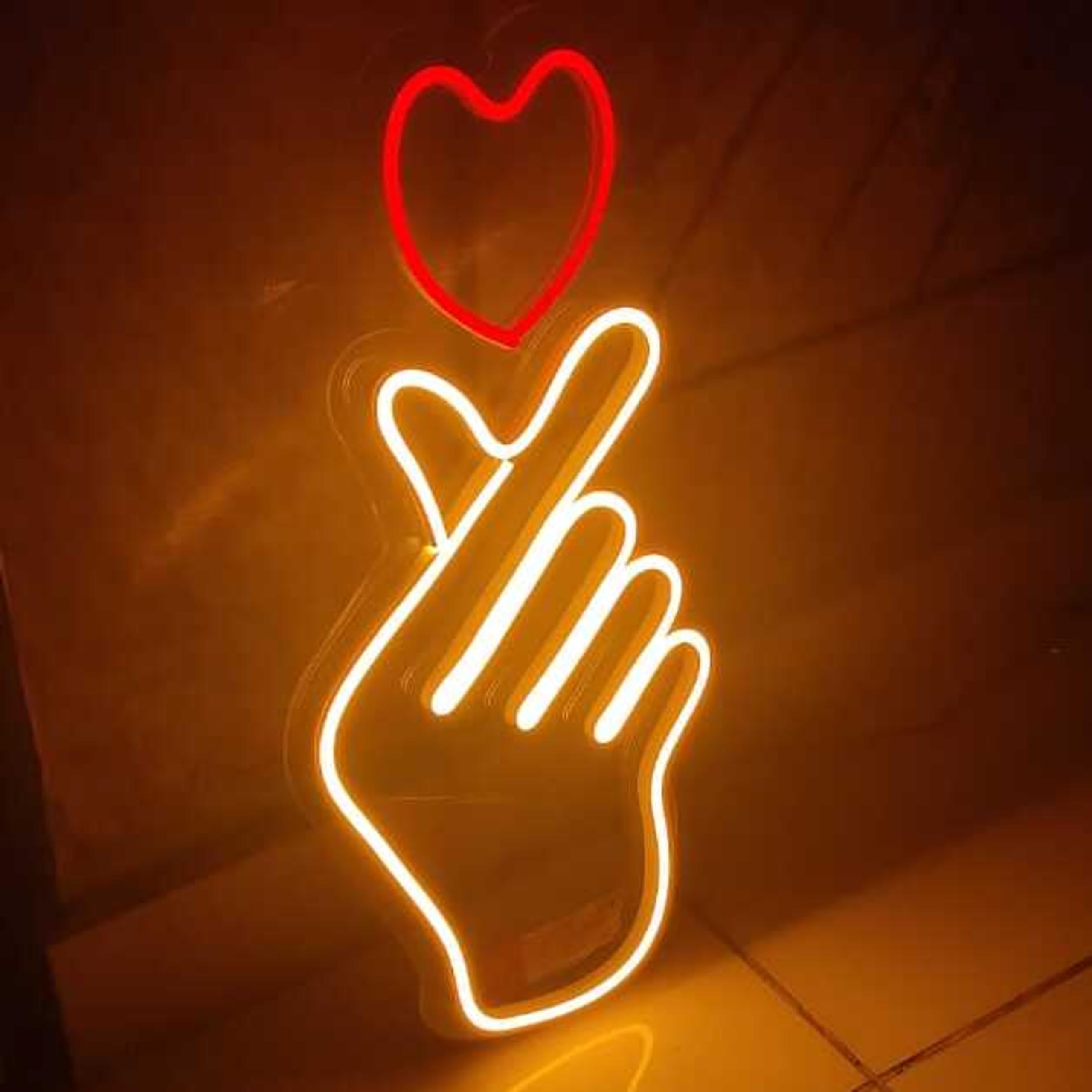 NEONWALE Handcrafted Neon Sign Light "BTS Hand" – Eco-Friendly LED Decor with Easy Installation, Adapter, and 10ft Wire – Perfect for BTS Fans, Themed Rooms, and Creative Spaces(18 * 9 inch)-image-17