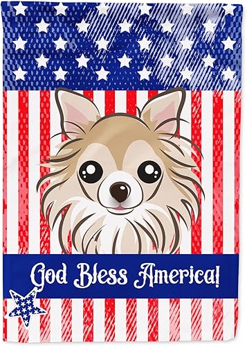 Vista 426 de Caroline's Treasures BB2171GF American Flag and Border Collie Garden Flag Mailbox Flag Decorative Yard Flag Banner Outside Patio Artwork Yard Flower