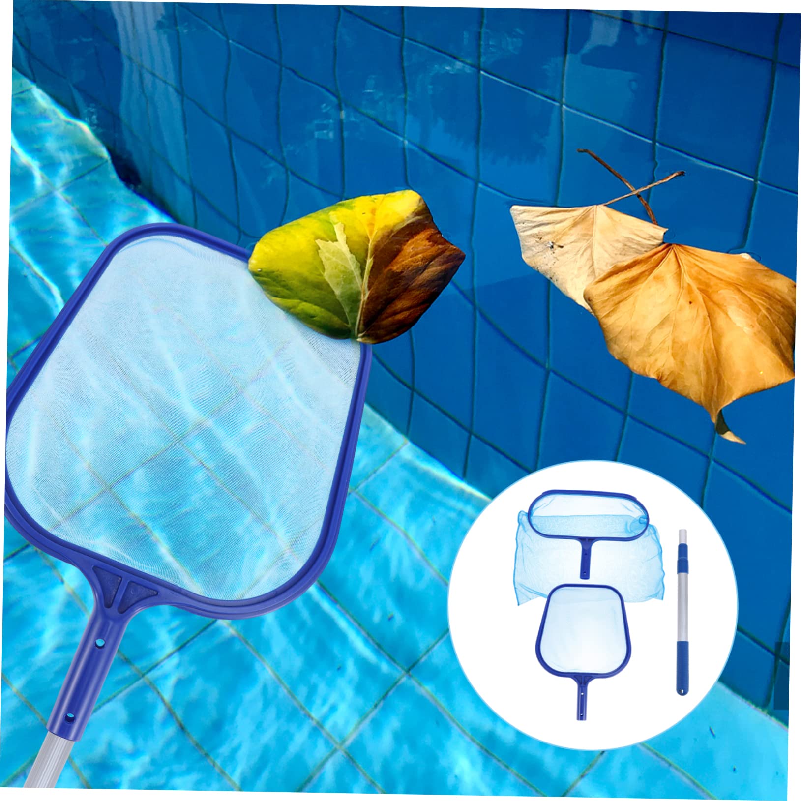 TOYANDONA Limpieza de Piscinas Recogedora para Piscina Resistente Telescópica para Recoger Malla Fina