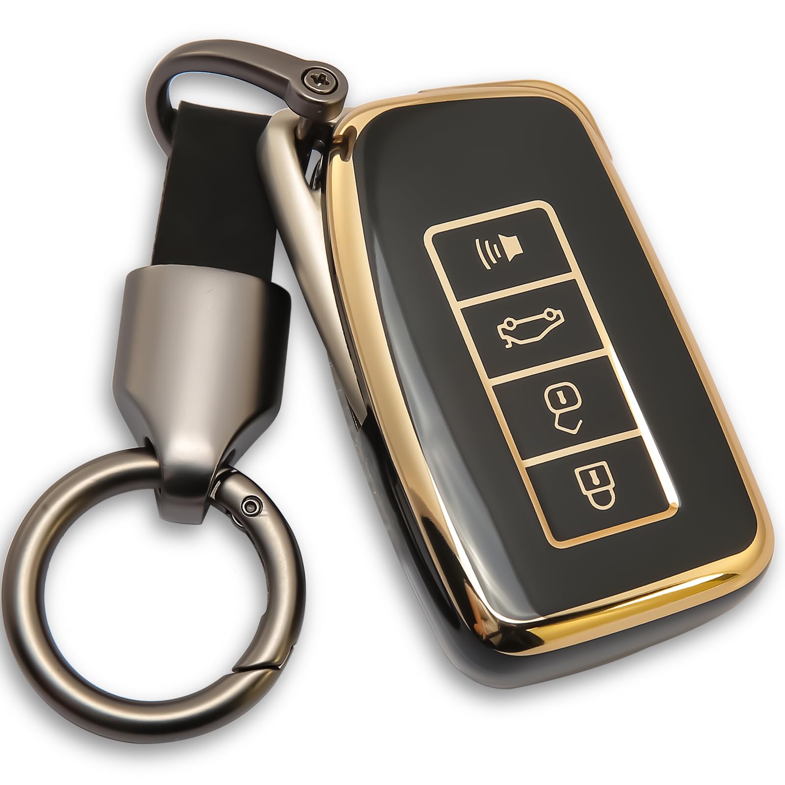 WNILIAN for Lexus Key Fob Cover with Keychain TPU Key Case Fit for 2013-2022 RX NX LX is RC GS ES 200t/250/300/350L/450HL/570