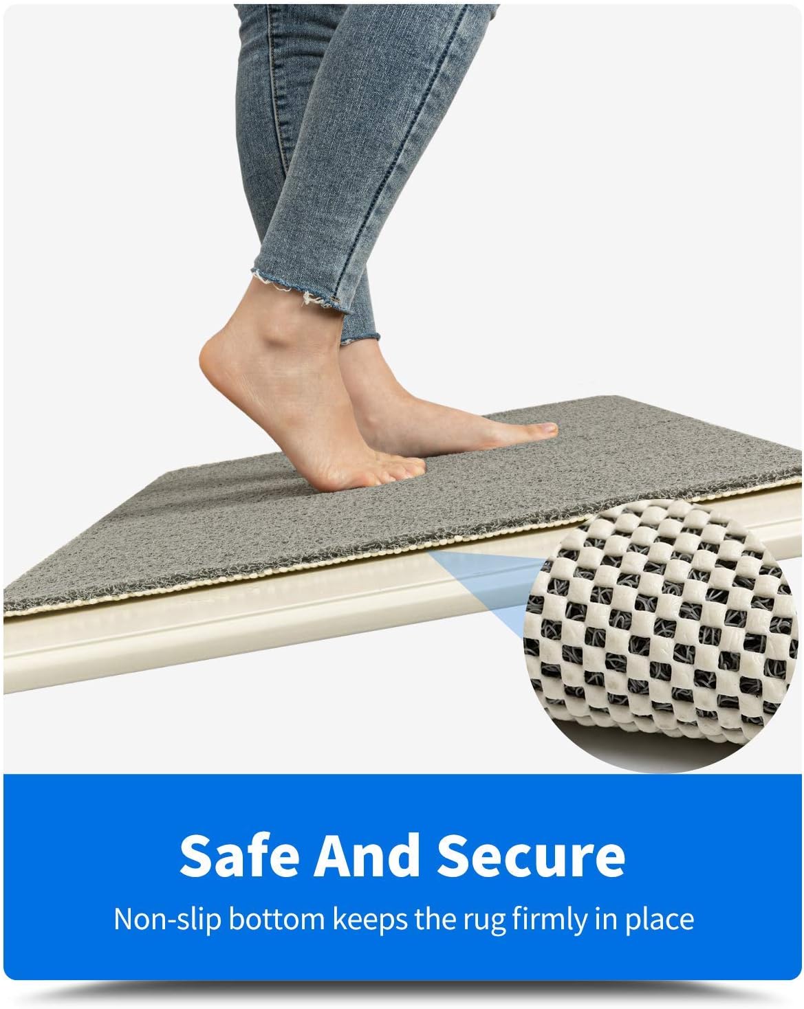 Non-Slip Bathtub Mat, 17x 30 Inch, Shower Mats for Bath Tub, PVC Loofah Bathroom Mats for Wet Areas, Quick Drying : Home & Kitchen