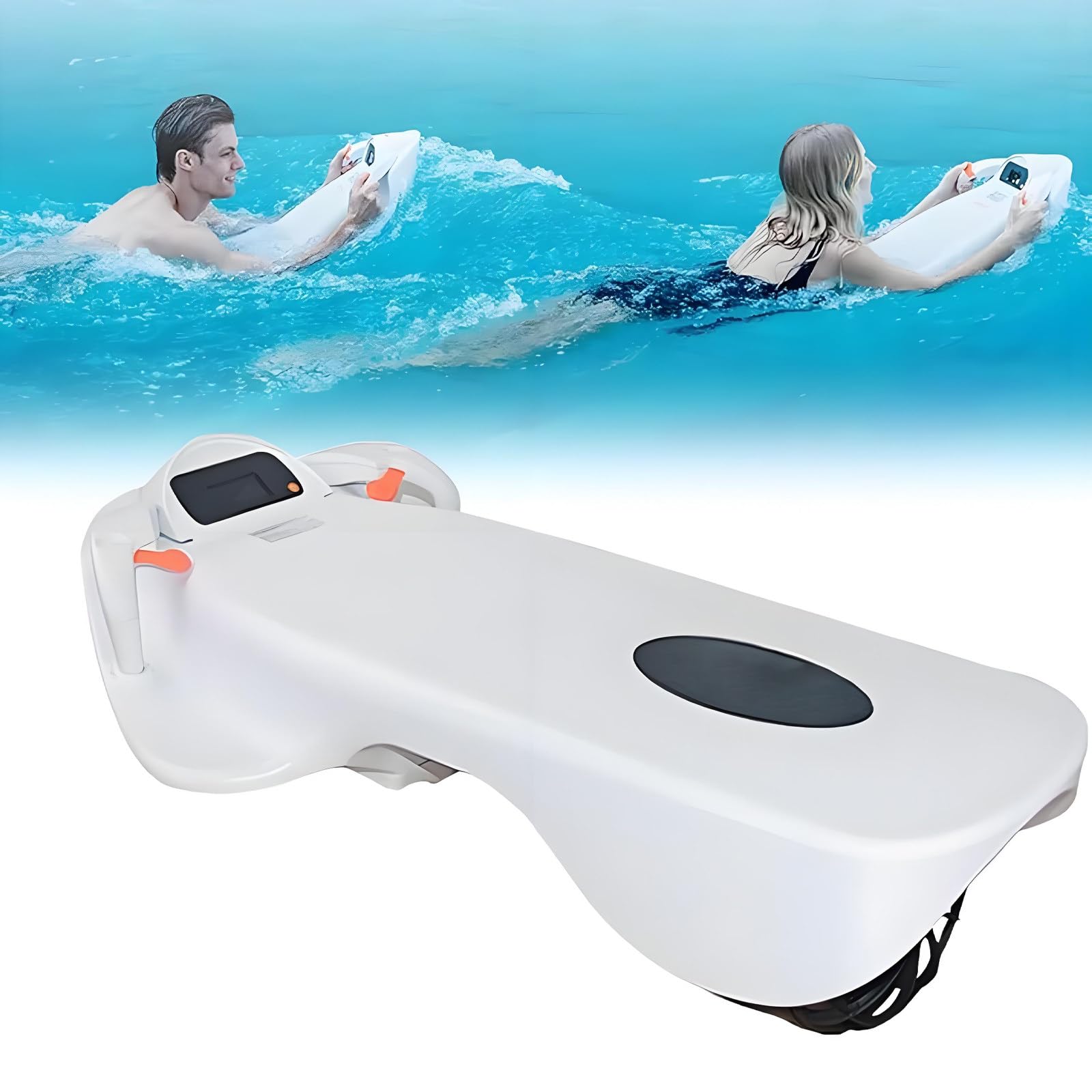 Hochleistungs-Elektro-Surfbrett – 2-Gang motorisiertes Surfbrett mit 60–120 min Laufzeit, max. Belastung 100kg, Marine-taugliche IP68-Wasserdichtigkeit & leiser Elektroantrieb für Wasserpark