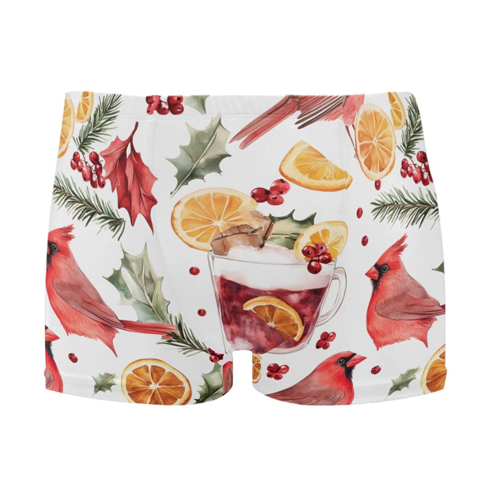 Mens Swim Trunks Christmas Cardinals Square Leg Swimwear Bathing Suits Swimsuit for Men XL 202b8123