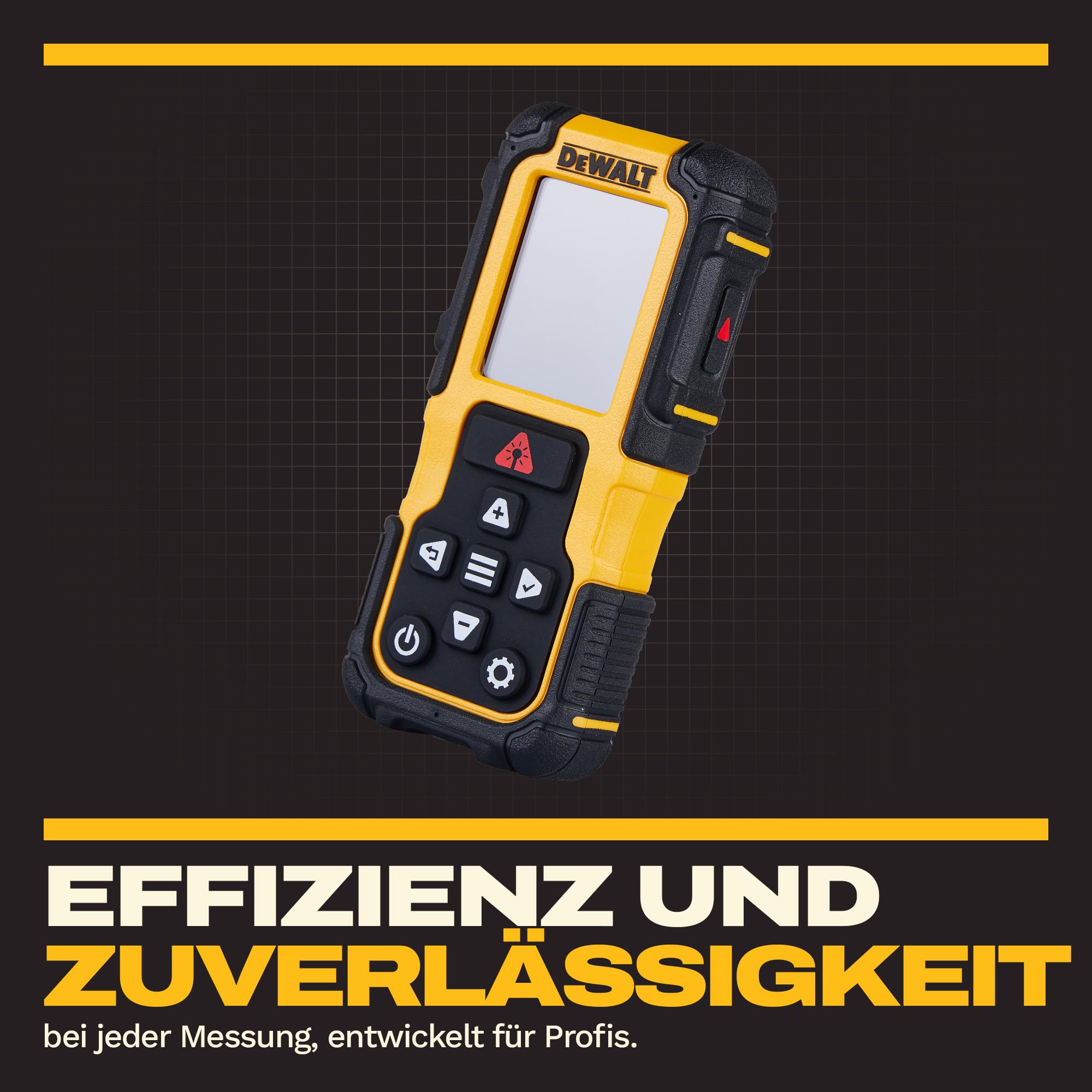 DEWALT 60m Laser-Entfernungsmesser mit wiederaufladbarem Lithium-Akku, DWHT78200-XJ