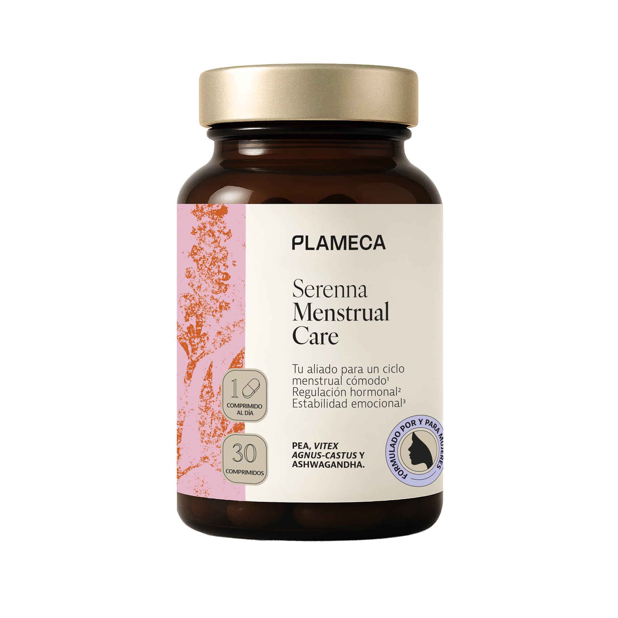Plameca Serenna Menstrual Care – Regulación Hormonal y Estabilidad Emocional – 1 Comprimido al día – 30 Comprimidos