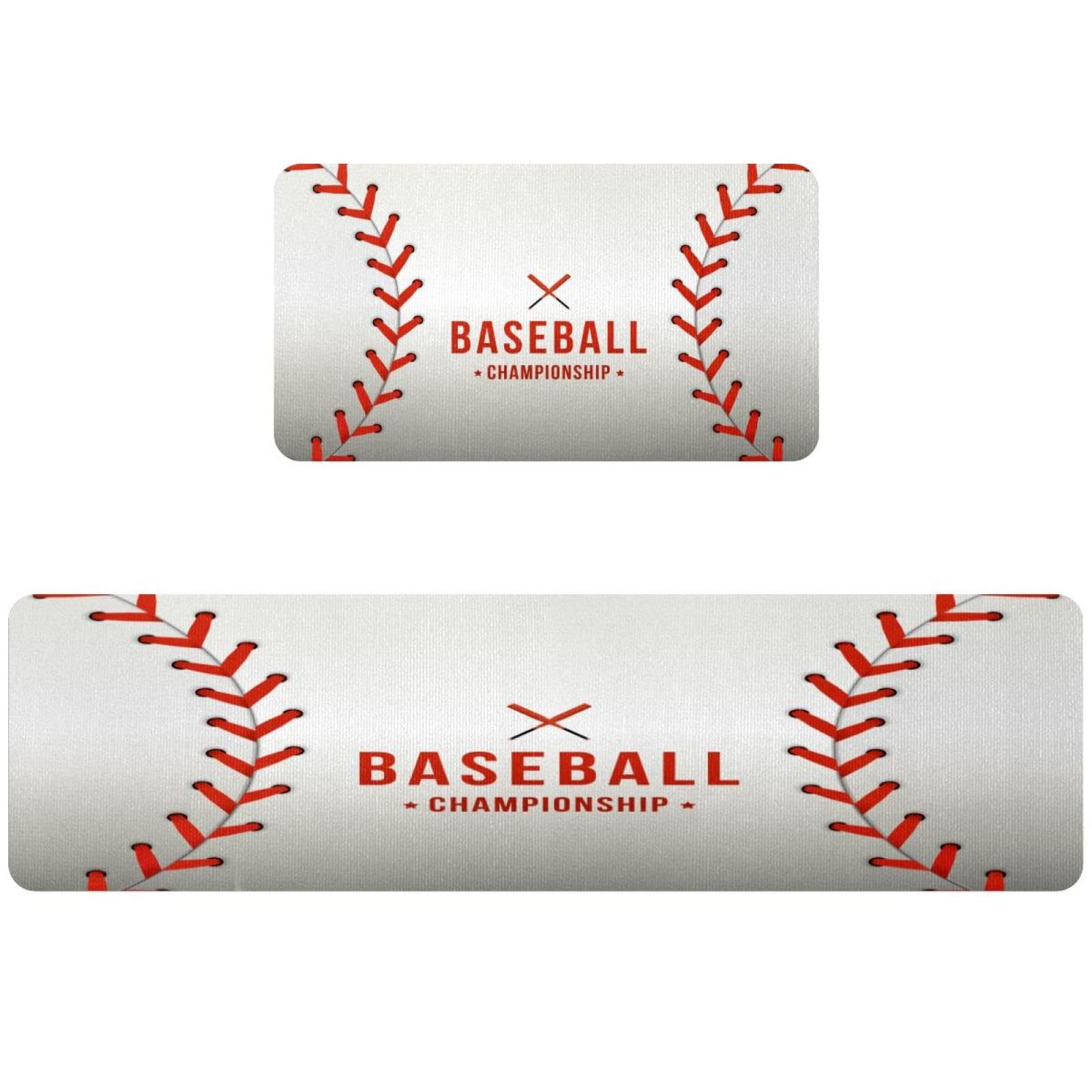 Alfombrillas de cocina antideslizantes VAPOKF lavables béisbol