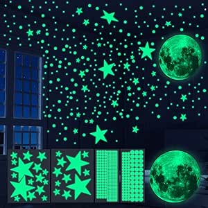 200 Leuchtsterne Fürs Kinderzimmer - 3D Aufkleber Für Decke & Wände