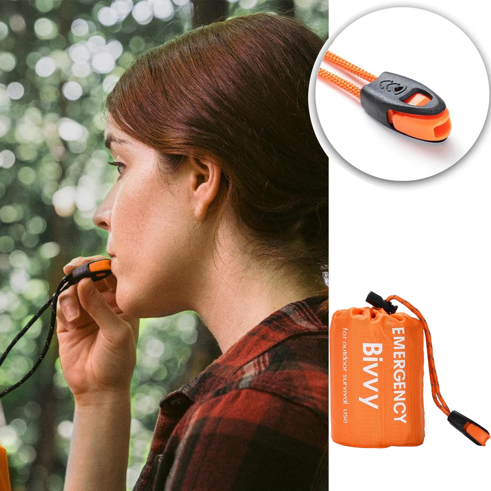 Survival Schlafsack Camouflage - Wasserdichter Biwaksack Mit Trillerpfeife Für Outdoor Abenteuer