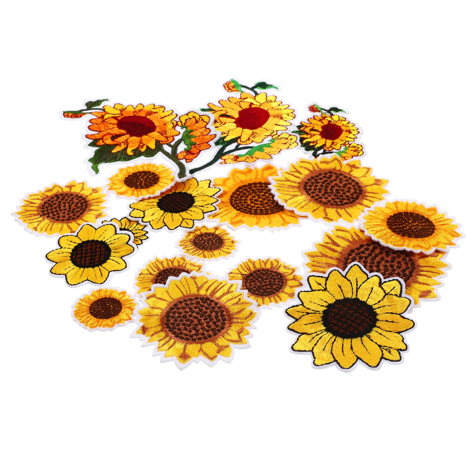 SHINEOFI 4 Juegos hierro en parches temático parches con apliques bordados parches chaqueta ropasexy planchador de ropa parches de hierro para reparar ropa parches de flores de en