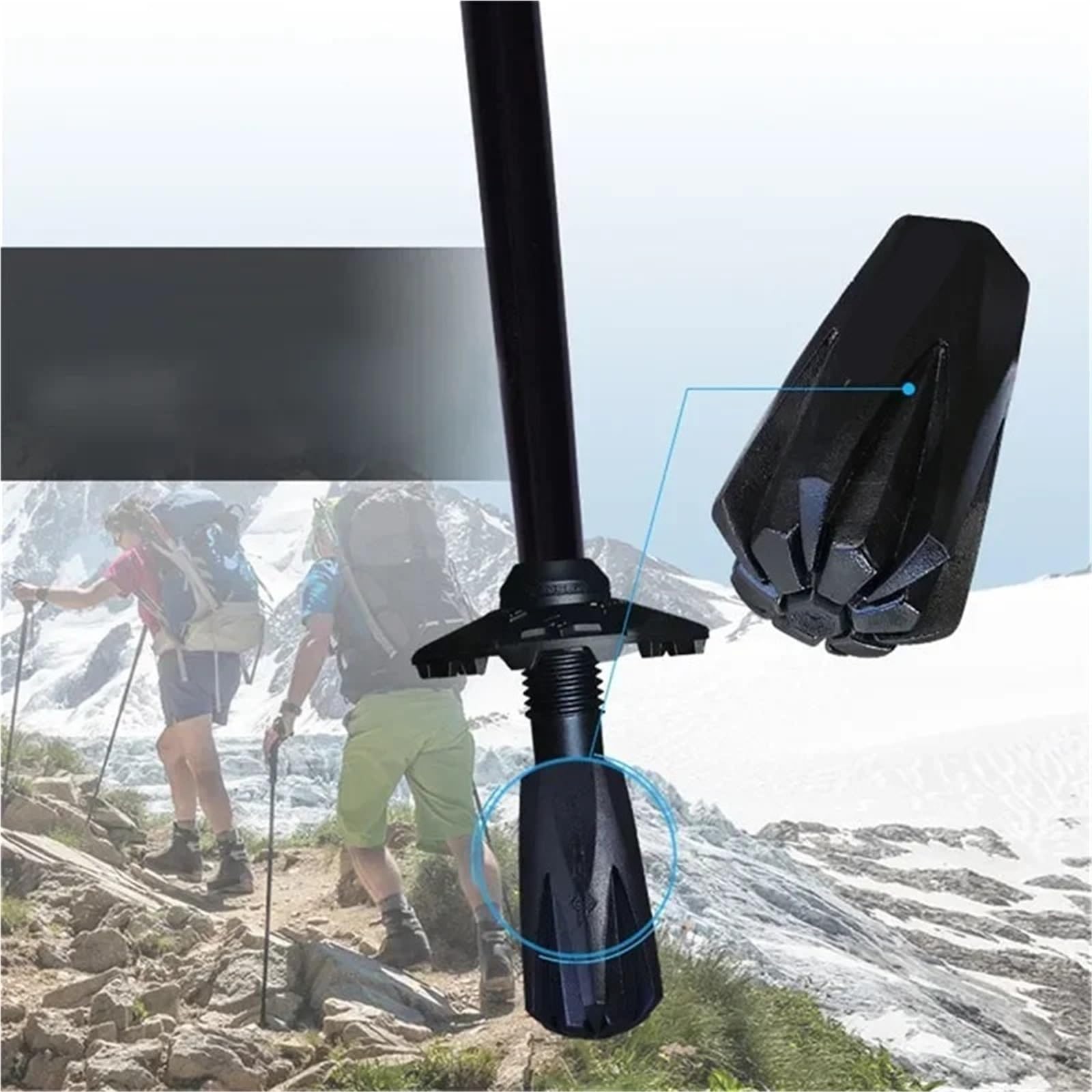 Ochraniacz na laski Gumowe końcówki do lasek Kijki trekkingowe i kule Czarny 43 mm Opakowanie 16 szt