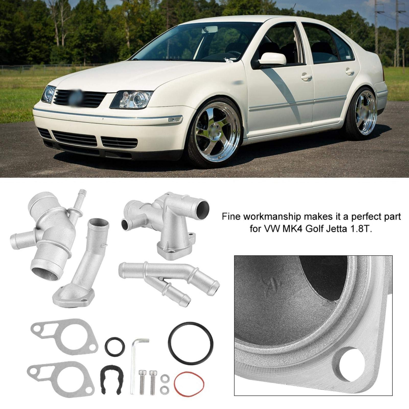 Obudowa termostatu z odlewu aluminiowego CNC do MK4 Golf 1.8T do chłodzonej flangii Flangia aluminiowa 1,8t termostat vag 1,8t termostat golfowy 4 termostat golfowy vag 1,8t ther