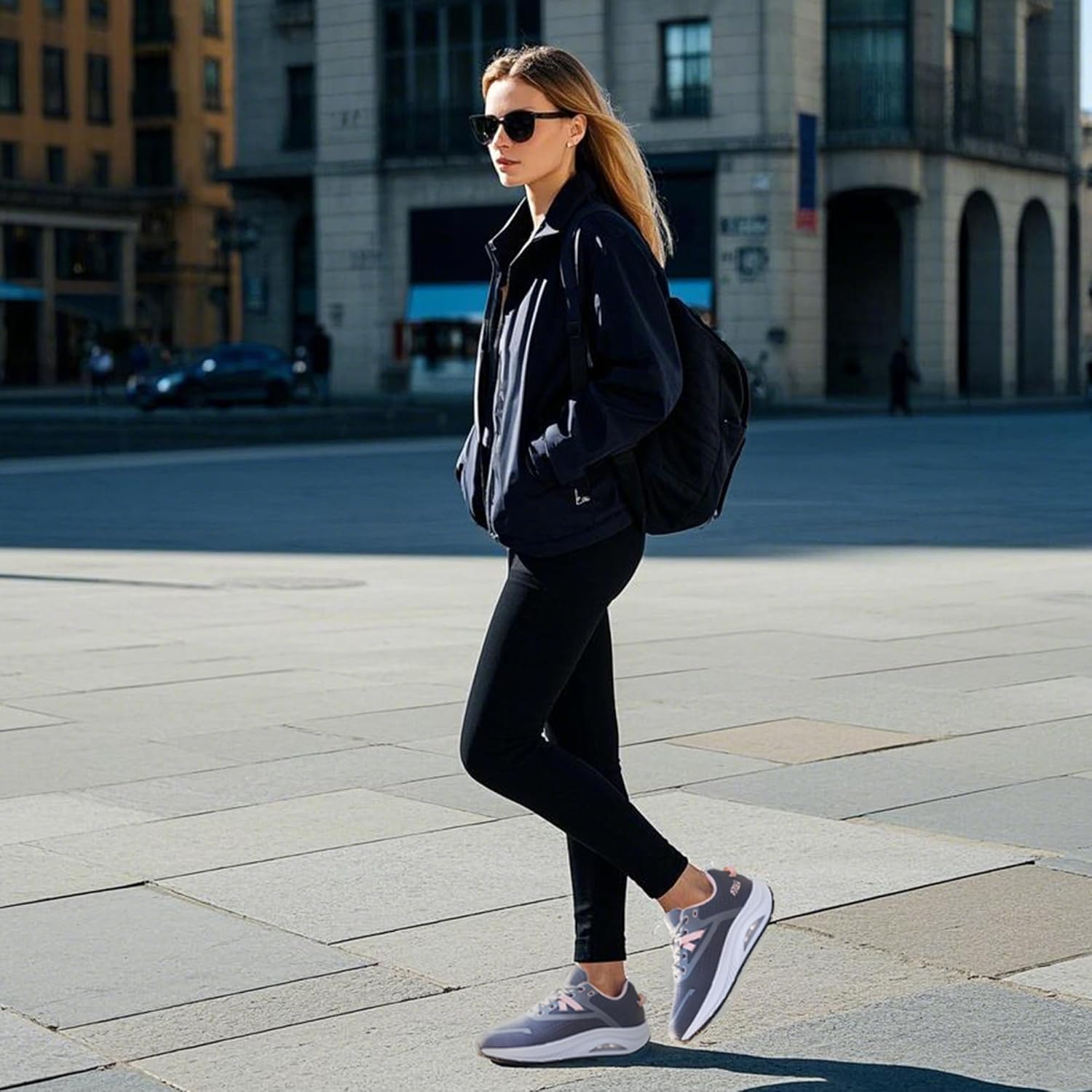 Wide Toe Box Shoes Women Arch Support Walking Shoes Plantar Fasciitis Orthotic Tennis Sneakers - Image 2