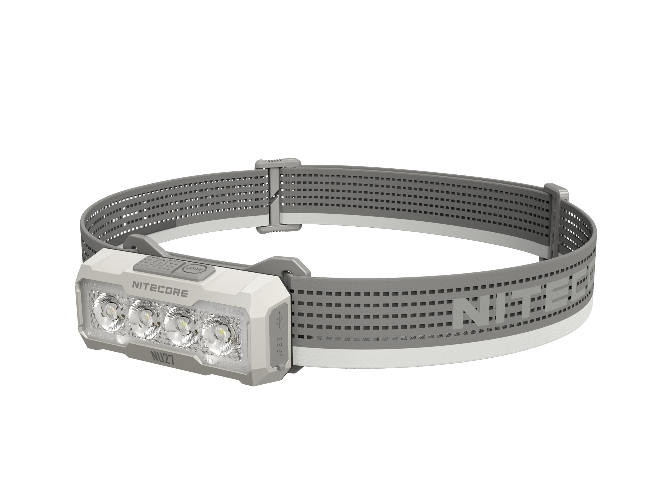 Nitecore Stirnlampe NU27, Kopflampe mit 600 Lumen, USB-C wiederaufladbar, 850 mAh Akku, für Outdoor- und Profi-Anwendungen, weiß