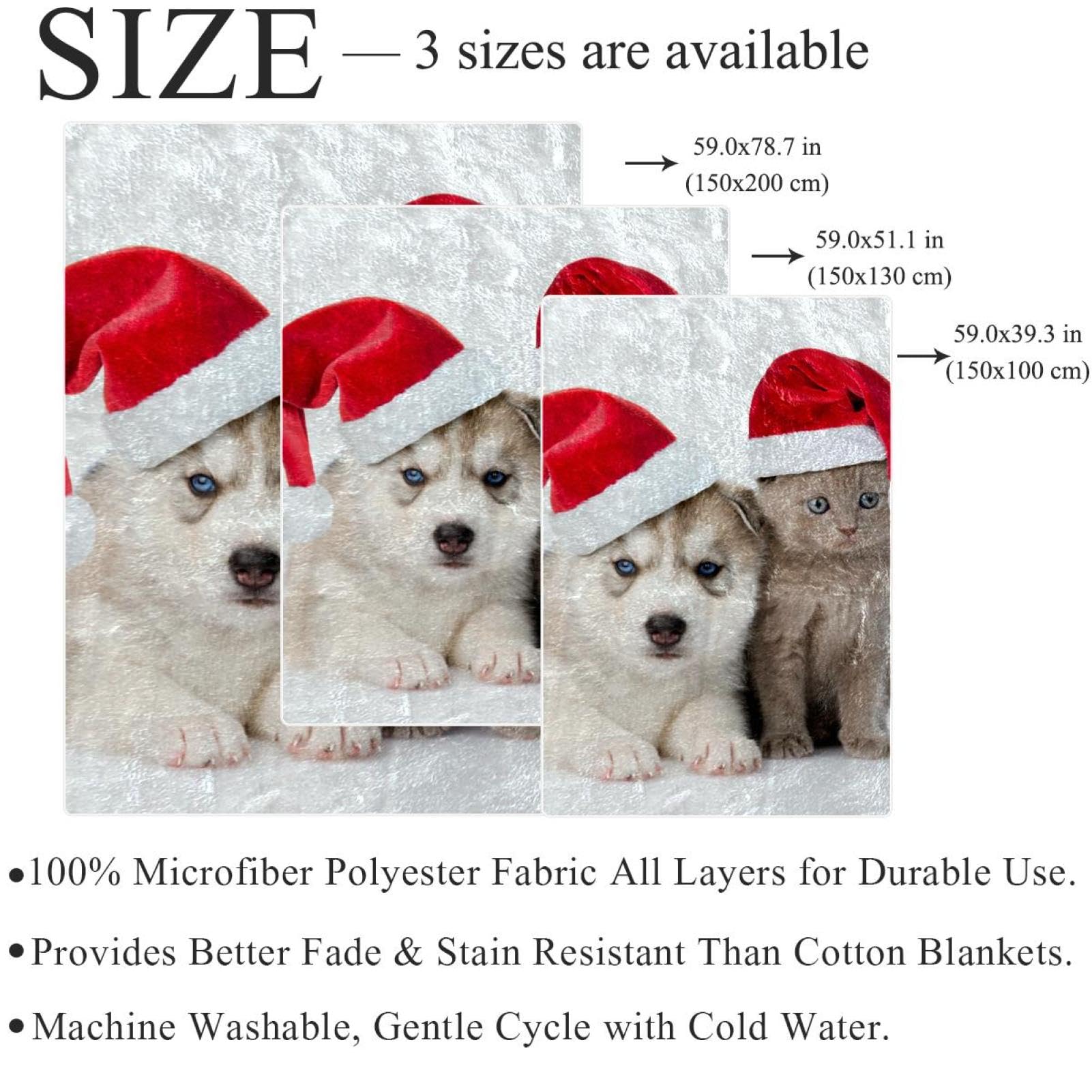 Couverture Polaire Chien Et Chat Couverture Microfibre Chaude Et Douce Jeté De Canapé Couverture 150×200cm