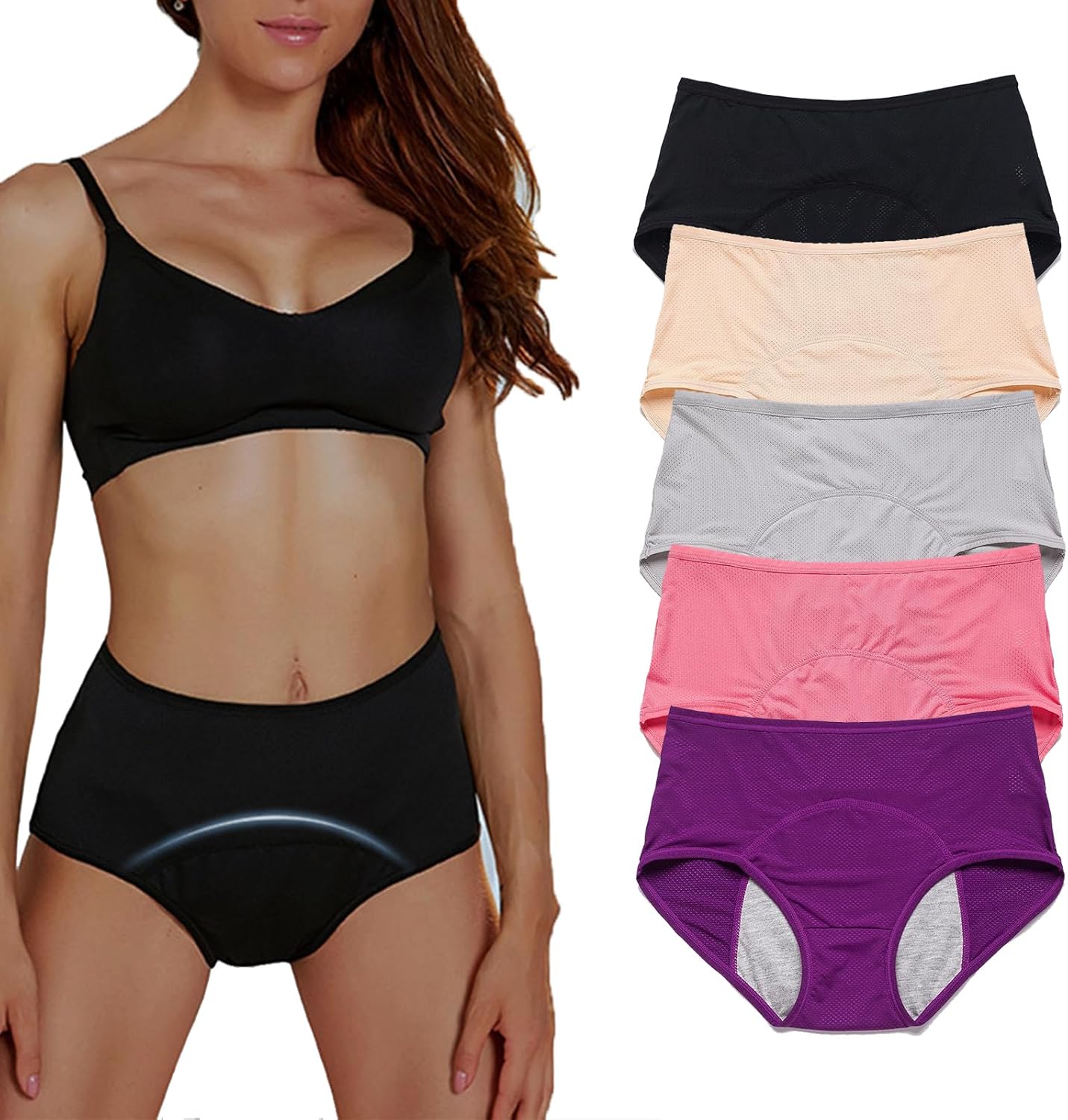 Pelvic Floor Support Underwear, Compression Leakproof Underwear, Reusable & Incontinence Underwear for Women