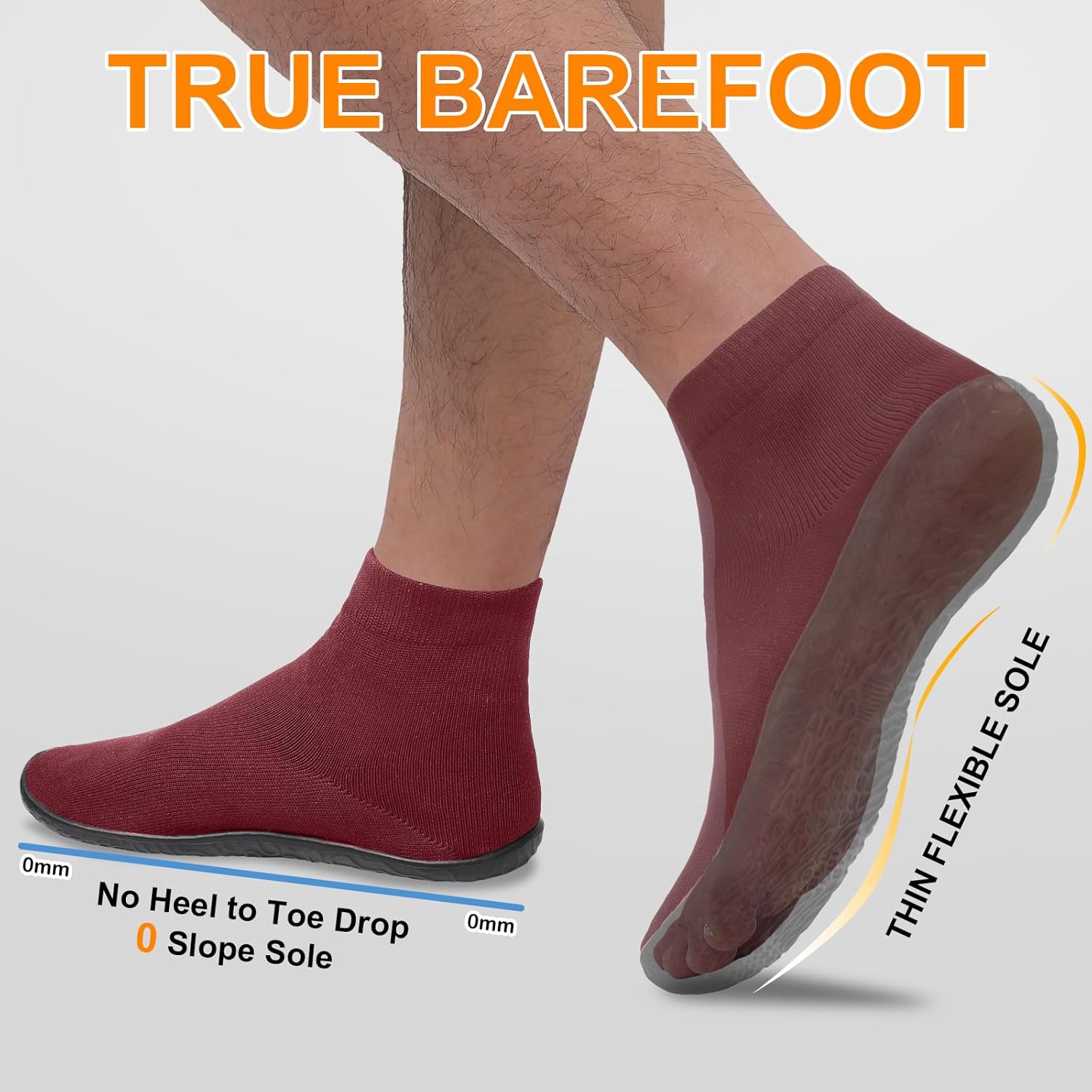 Minimalist Barefoot Sock Shoes for Women Men with Multi Purpose & Ultra Portable & Non Slip Sole - Image 2