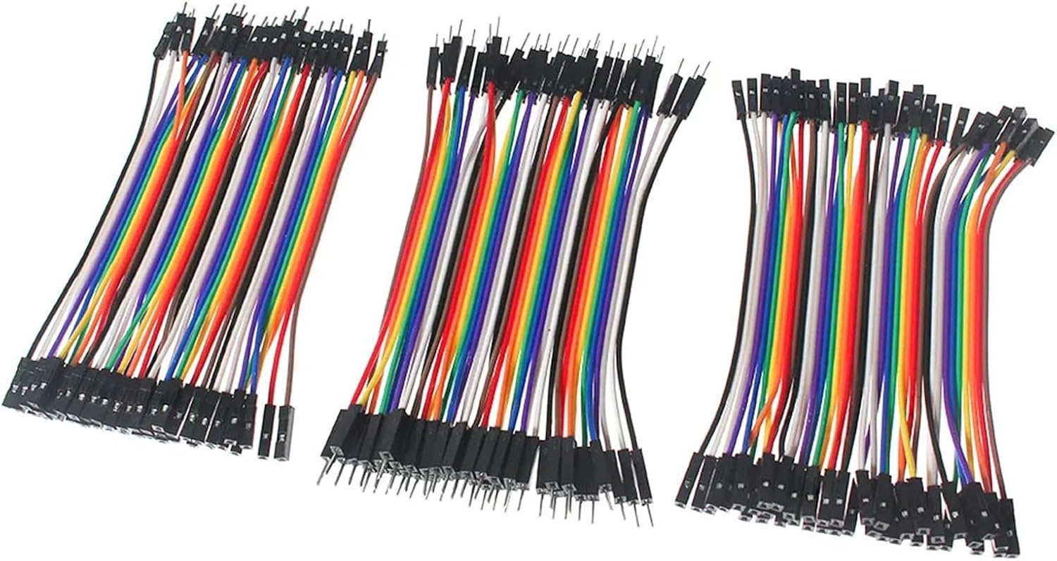 40PCS 10CM 15CM 20CM Line 40Pin Female to Female, Male to Male, Male to Female Wires Cables DIY Breadboard Kit(10CMFemale to Female)
