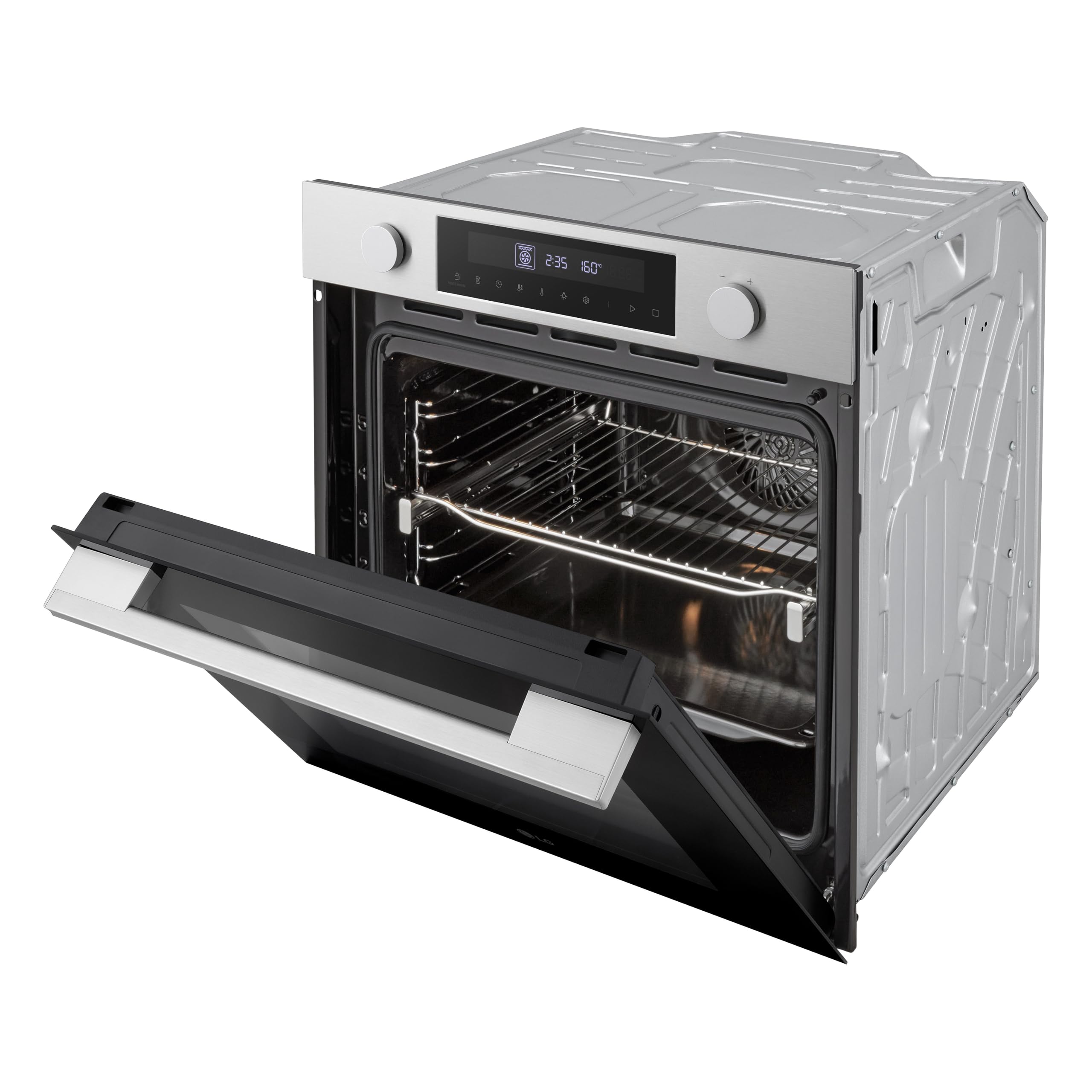 LG WS5D7210S Forno da Incasso Classe A, 72L, 11 Programmi di Cottura, Modalità Friggitrice ad Aria, Grill, Lievitazione, Pizza, Temperatura Massima 250°C, Potenza 3200 W, Wi-Fi