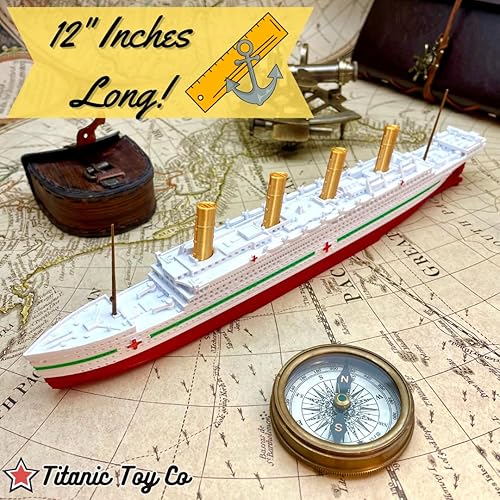 Miniatura 3 de TitanicToyCo HMHS Britannic Model Ship 1 Ft Long Fully Assembled, Model Ships, Britannic Toys For Kids, Toy Cruise Ship Model, Toy Cargo Ship Model,