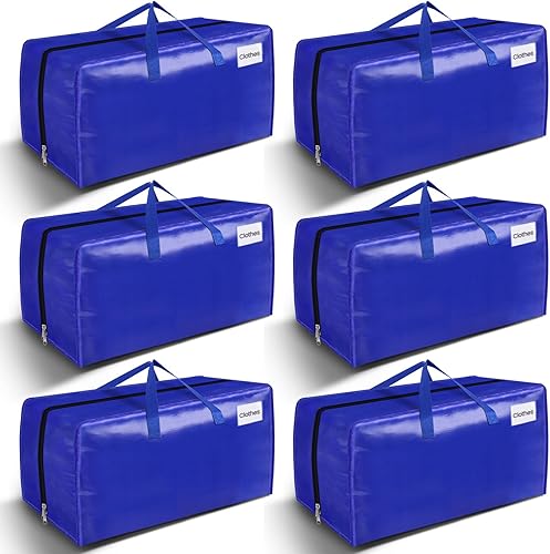 BlissTotes Bolsas de mudanza, suministros de mudanza resistentes y bolsas de almacenamiento, bolsas de embalaje extragrandes, cajas con bolsillos