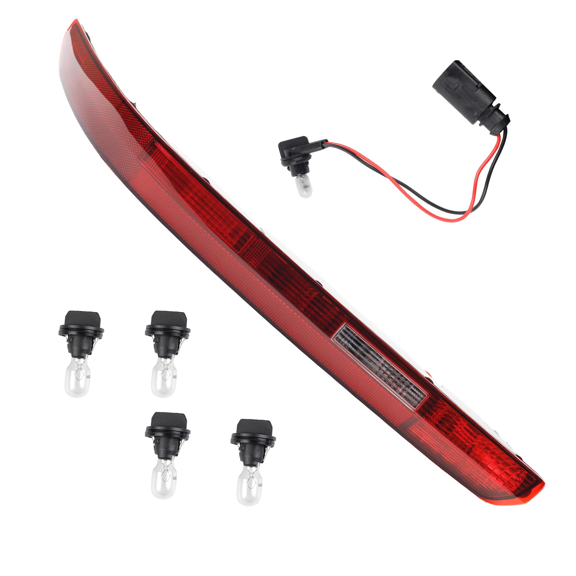 Dasbecan Right Rear Bumper Tail Light Reflector W/Bulbs Compatible with Audi Q7 2016-2022 Passgenger Side Taillight Assembly Fog Lamp Replace# 4M0945096A