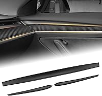 Vista 9 de Cubierta de salpicadero y panel de moldura de puerta delantera compatible con Tesla Modelo Y (2019-2023) Modelo 3 (2021-2023), cubierta