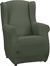 Estoralis Sumatra | Bi-elastic Armchair Cover | Super Elastic Fabric C/ 12 Dark Green | for 70 to 110 cm Ear Chair | Quality Protector | Super Adjustable