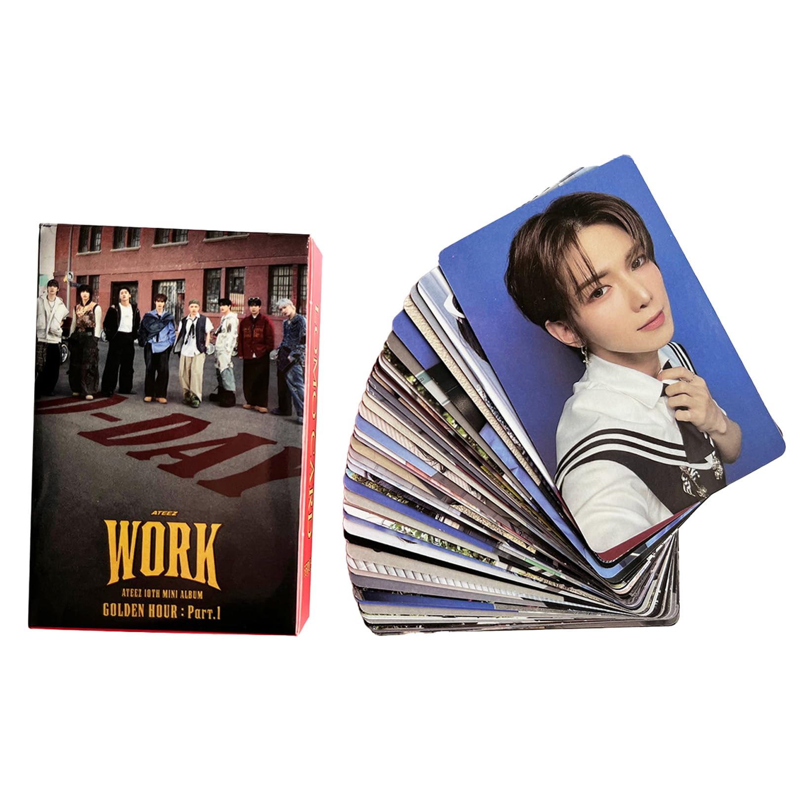 55Pcs Ateez Cards Ateez WORK Album Cartes Ateez Merch