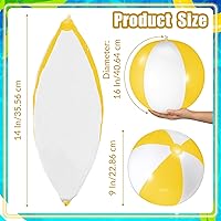 Vista 2 de 12 bolas inflables de PVC de 16 pulgadas, bolas inflables de piscina para piscina, verano, temática hawaiana tropical, recuerdos de fiesta