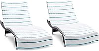 Vista 15 de Arkwright Las Rayas - Funda para tumbona, paquete de 2, toalla de rizo 100% algodón suave a rayas con soporte de bolsillo para playa, piscina, silla