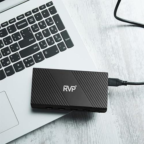 Miniatura 2 de RVP+ Estación de acoplamiento 3 monitores, 12 en 1, triple pantalla-4K HDMI Dual Monitores y VGA, transferencia de datos USB-C/A de 5 Gbps, USB 3.0,