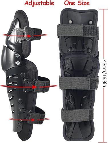 Miniatura 2 de Rodillera para motocicleta, rodilleras de pierna larga, a prueba de golpes, armadura protectora para motocicleta, plegables, ajustables, MTB,