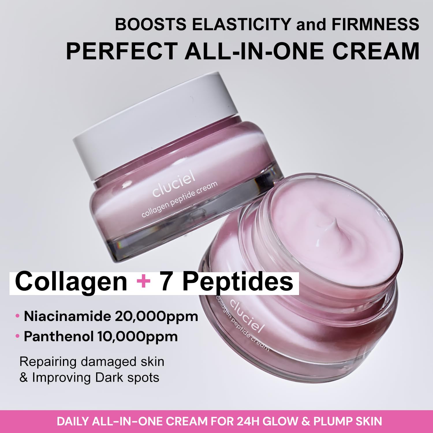 cluciel Collagen Peptide Cream I Face Moisturizer with Collagen, 7